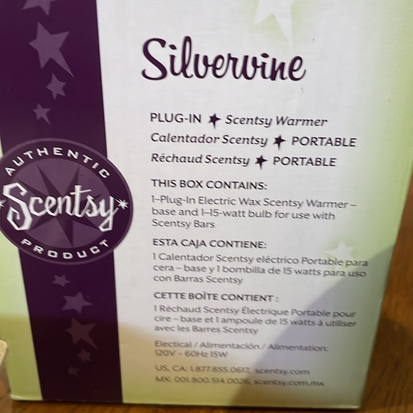 Scentsy Silvervine Plug In Wax Warmer NIB - Picture 6 of 6
